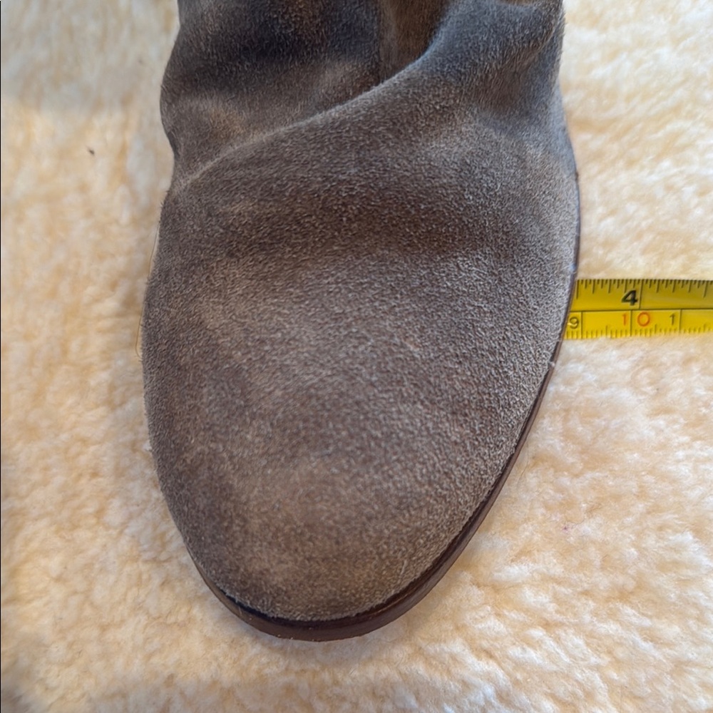 Like new Sundance Italian Suede zip up Slouch Boots with wooden heel and sole - Picture 9 of 16